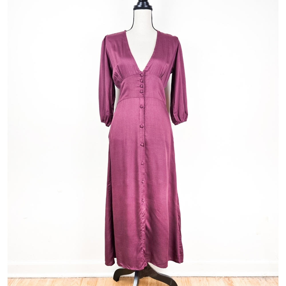 🦋LAST🦋 NWT Bali ELF Whisper Light Midi Dress, Plum